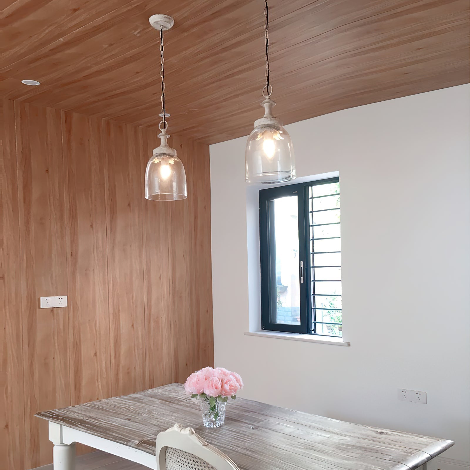 Nyrinaris Suspension en Métal et Verre Premium Vintage
