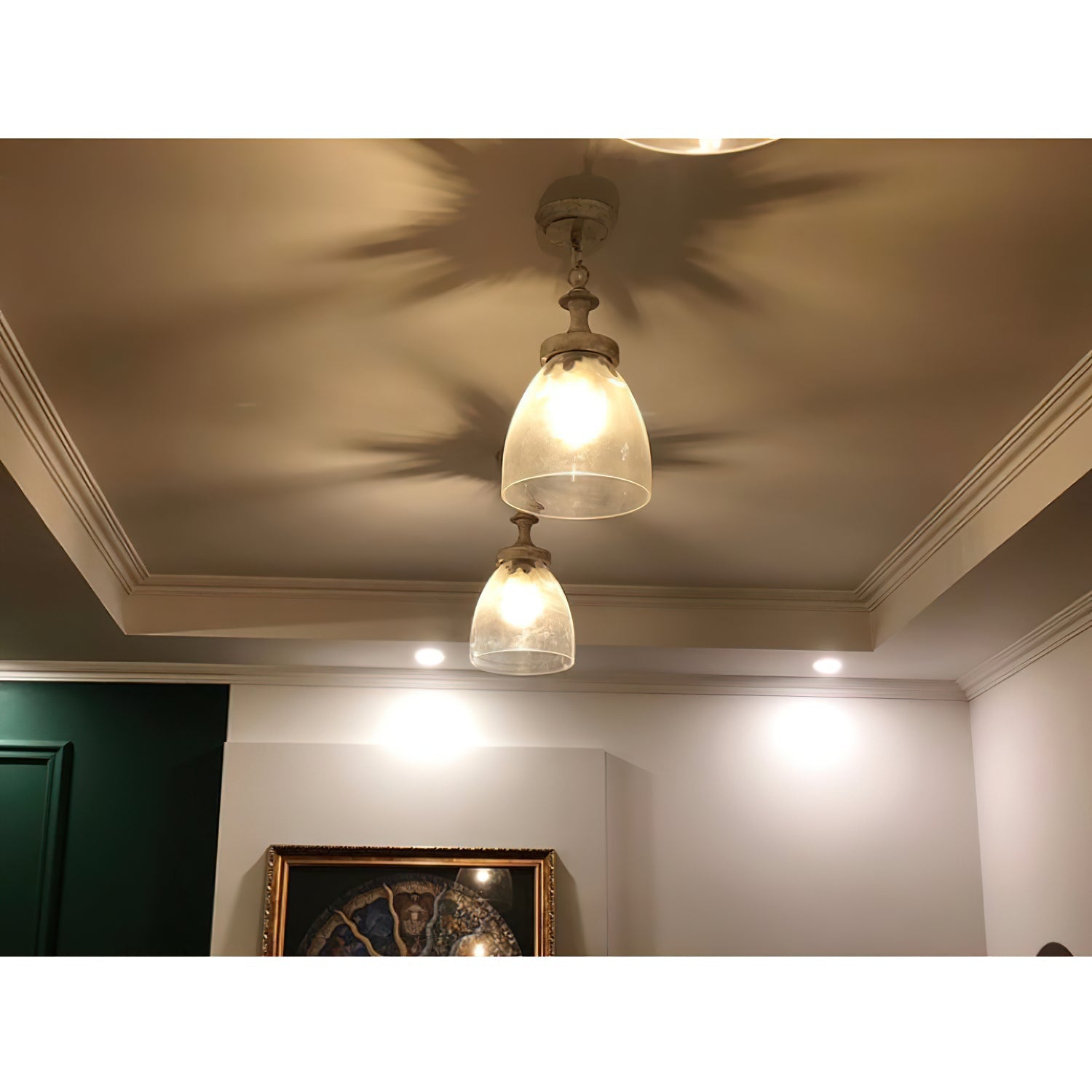 Nyrinaris Suspension en Métal et Verre Premium Vintage