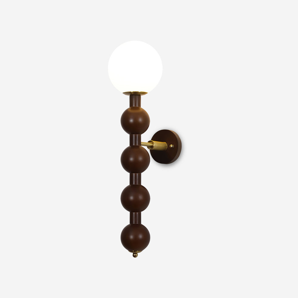 Novan Applique murale Gourd en bois et verre, style moderne