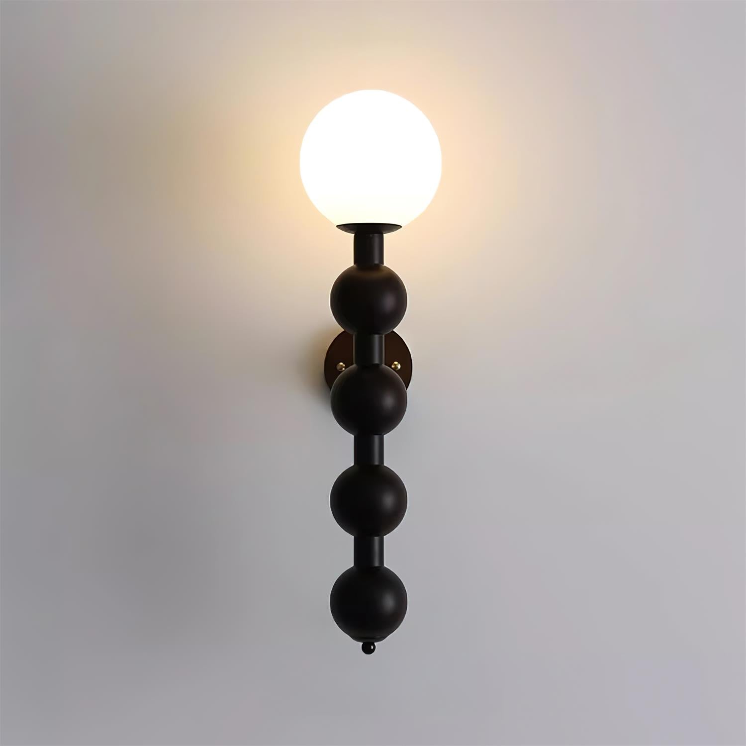 Novan Applique murale Gourd en bois et verre, style moderne