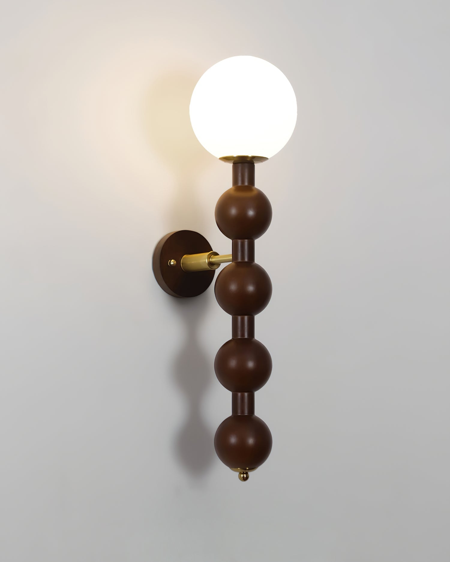 Novan Applique murale Gourd en bois et verre, style moderne