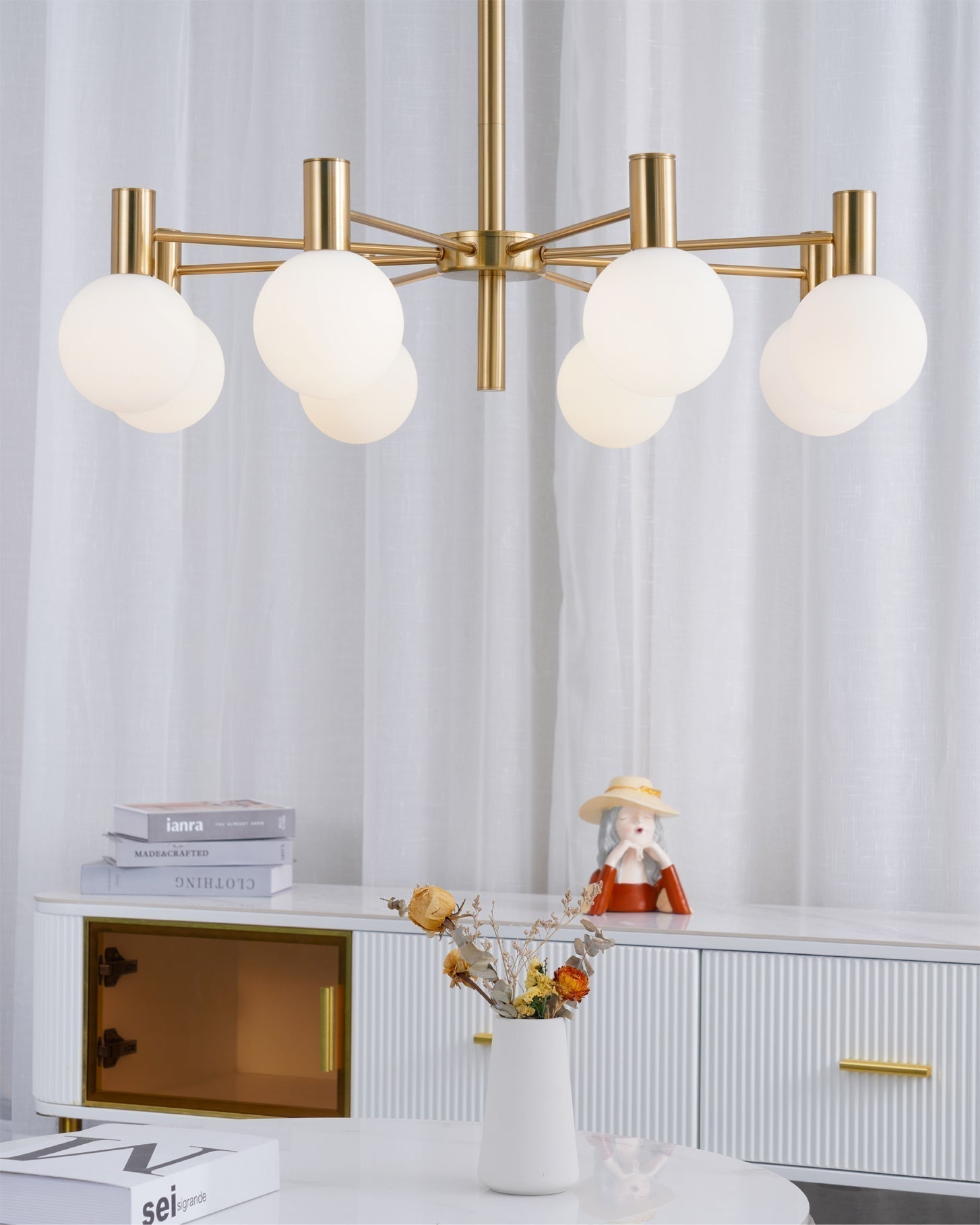 Lustra Lustre Globe En Verre Cadre Doré Moderne