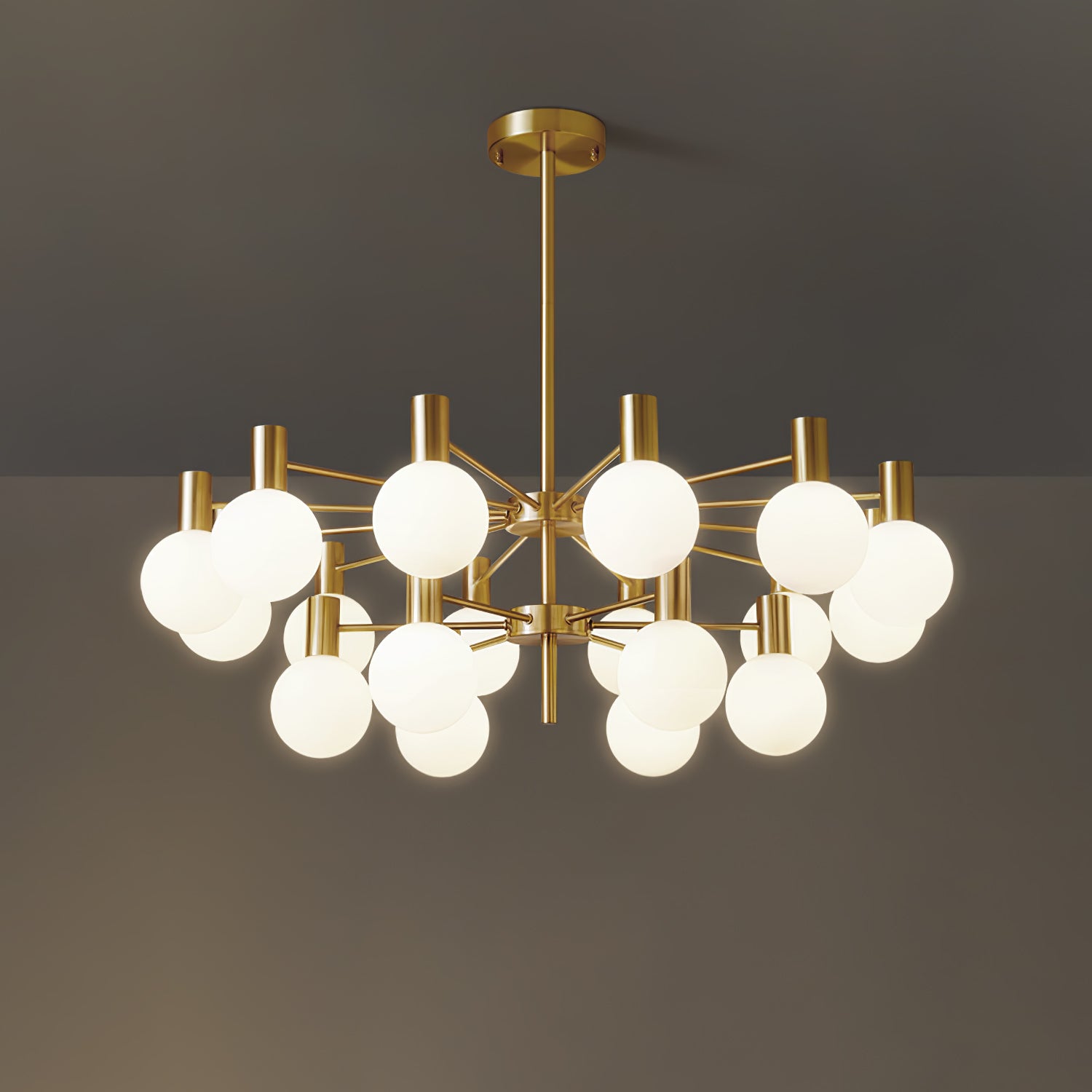 Lustra Lustre Globe En Verre Cadre Doré Moderne