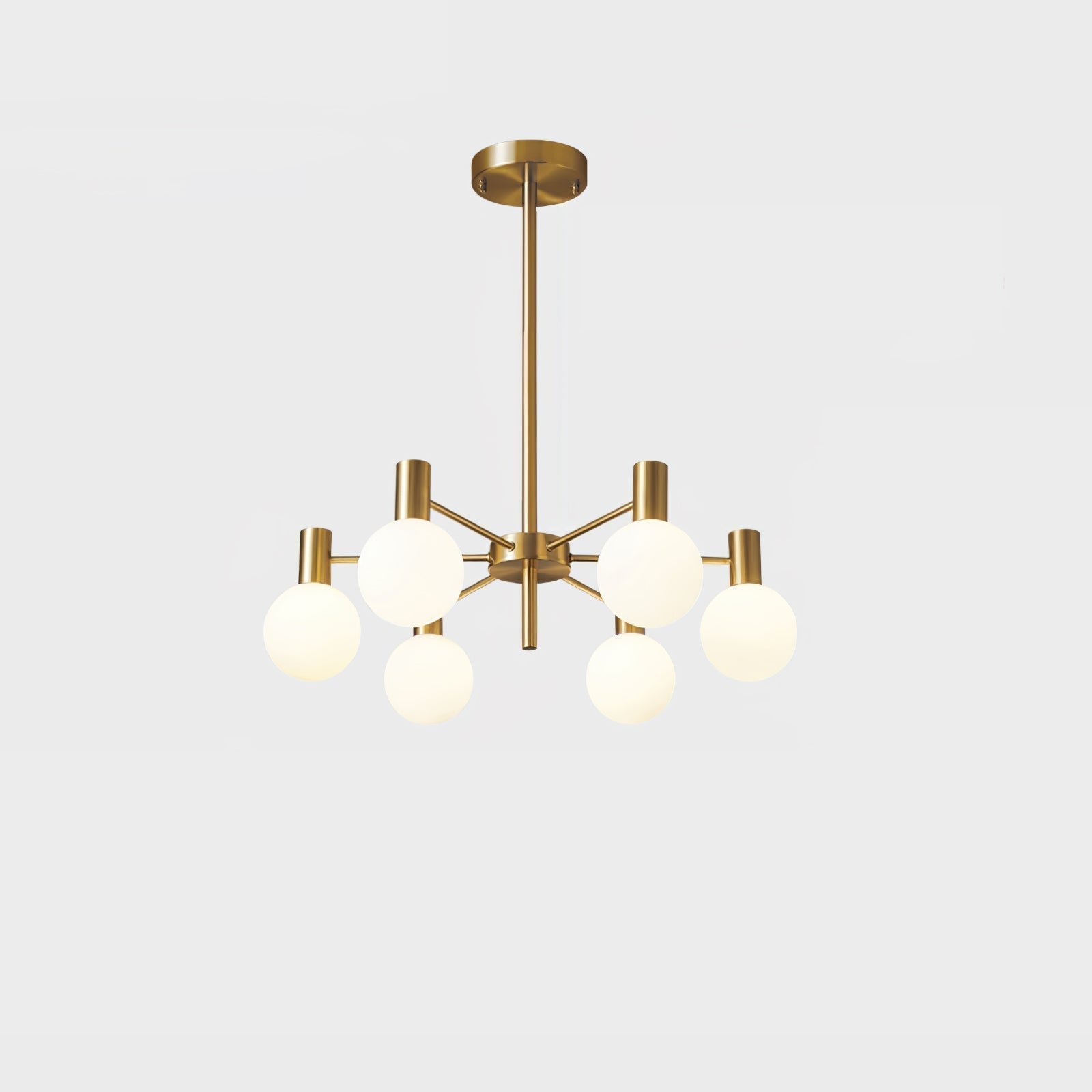 Lustra Lustre Globe En Verre Cadre Doré Moderne