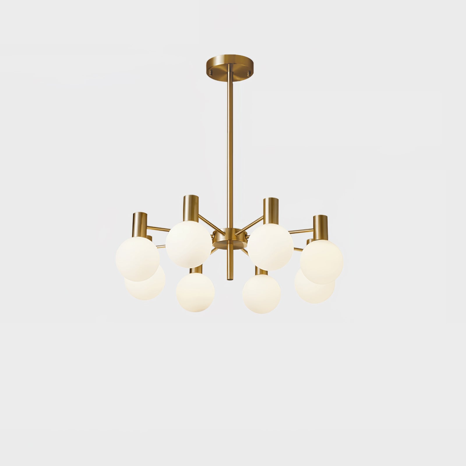 Lustra Lustre Globe En Verre Cadre Doré Moderne