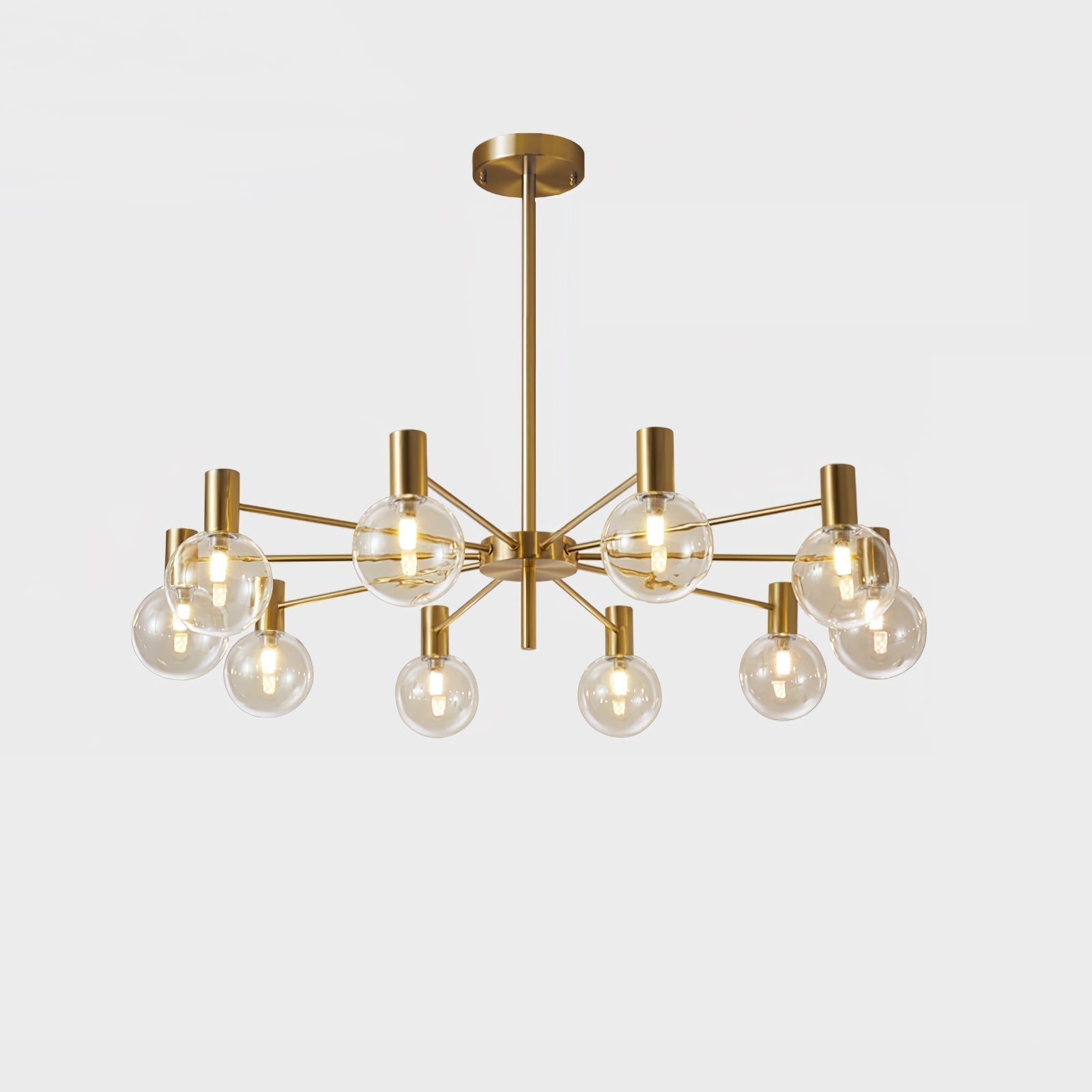 Lustra Lustre Globe En Verre Cadre Doré Moderne