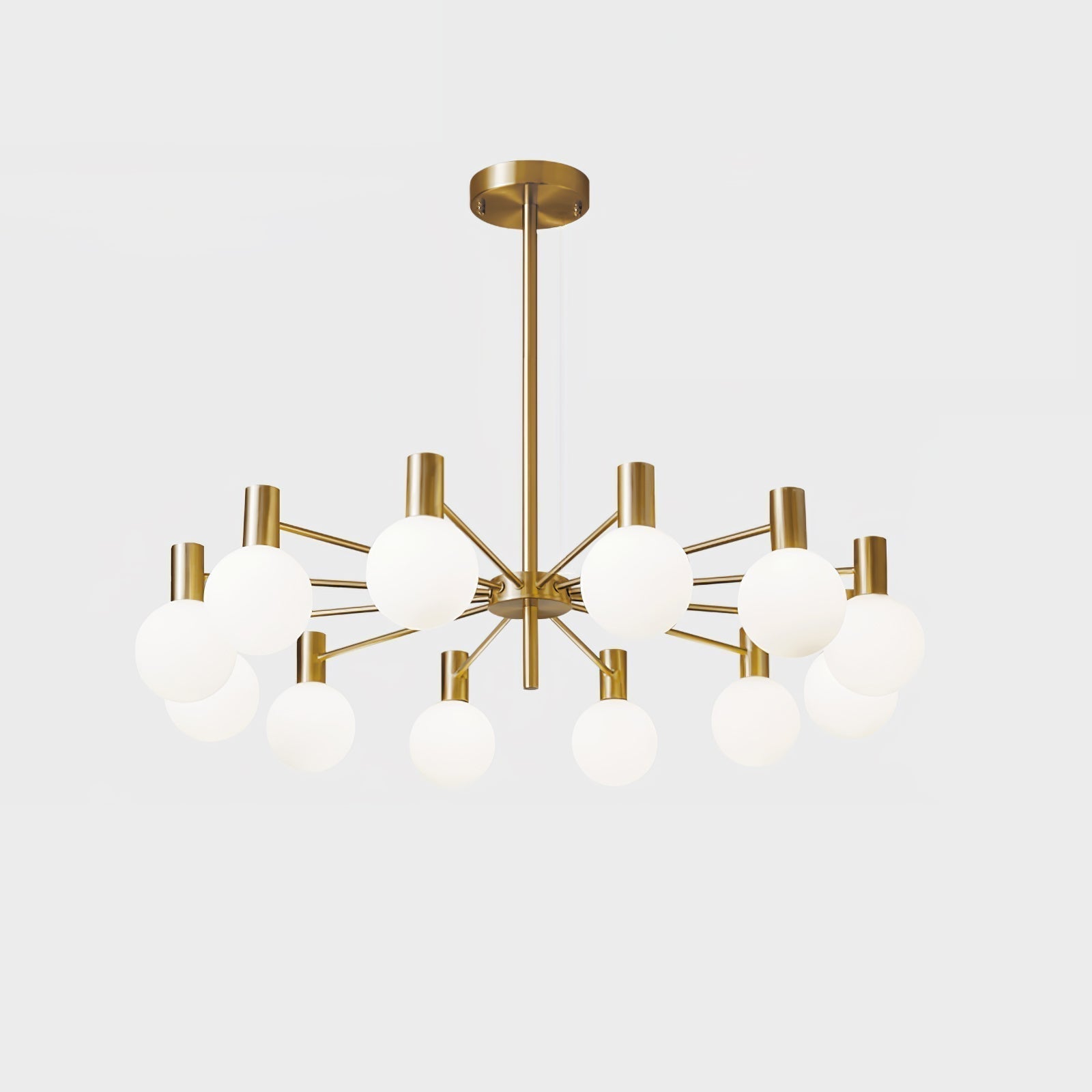 Lustra Lustre Globe En Verre Cadre Doré Moderne