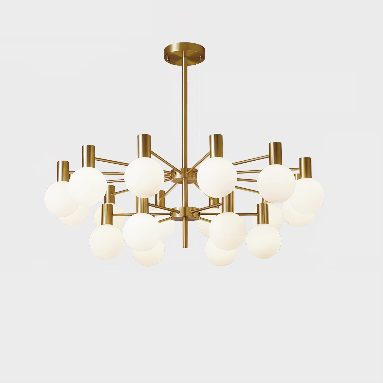 Lustra Lustre Globe En Verre Cadre Doré Moderne