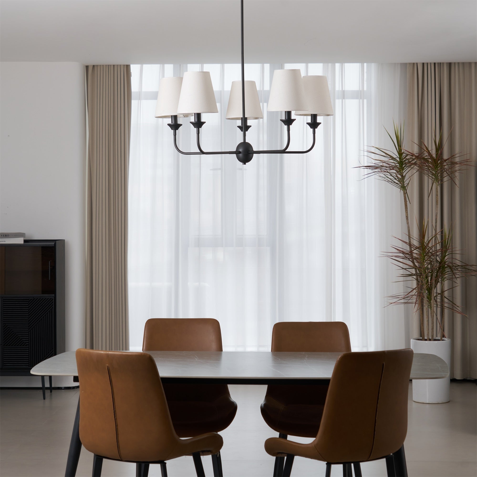 Zesorel Lustre en Tissu Industriel Vintage