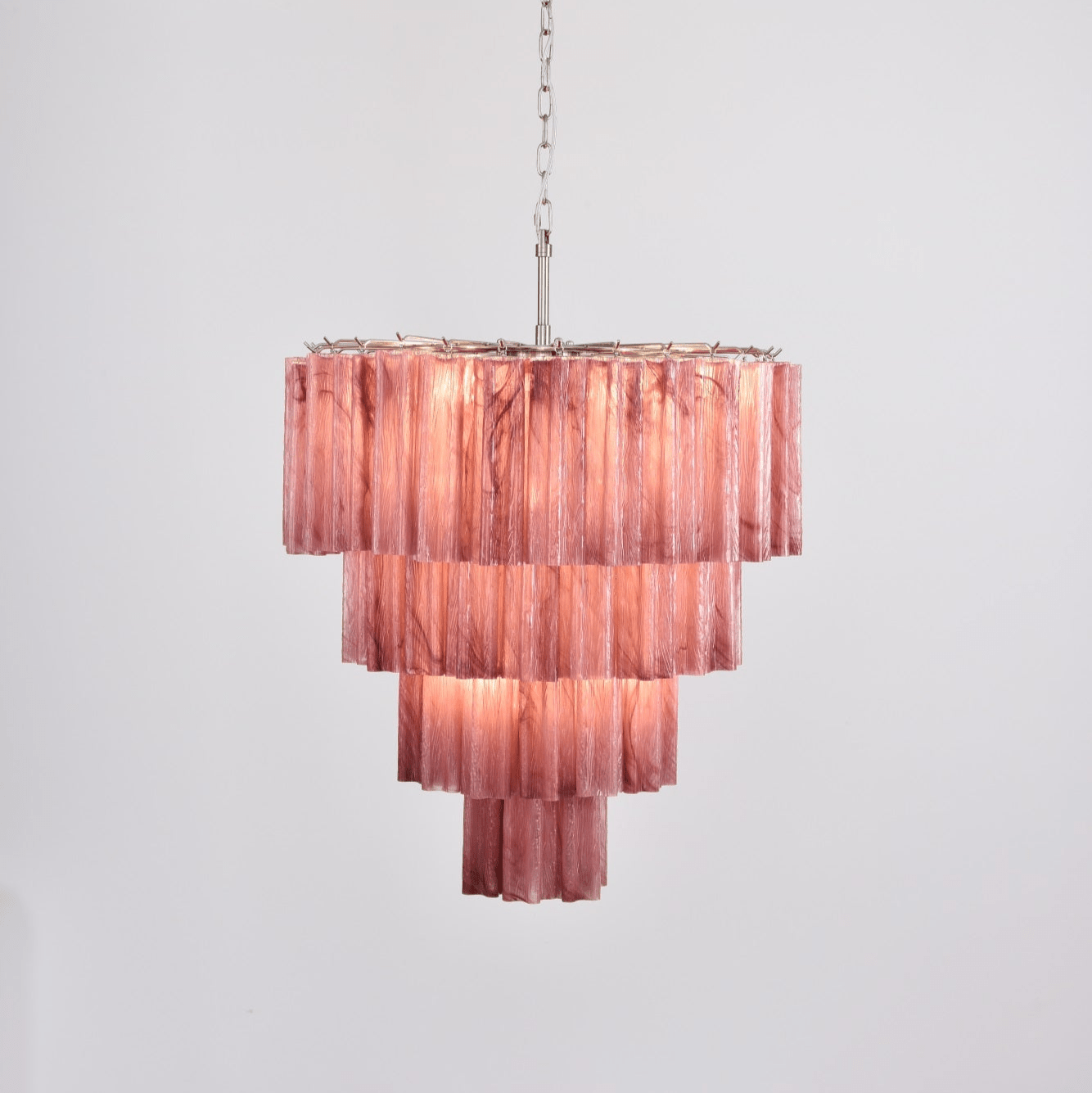 Aurora Lustre Cascade Superposé Verre Élégant Vintage