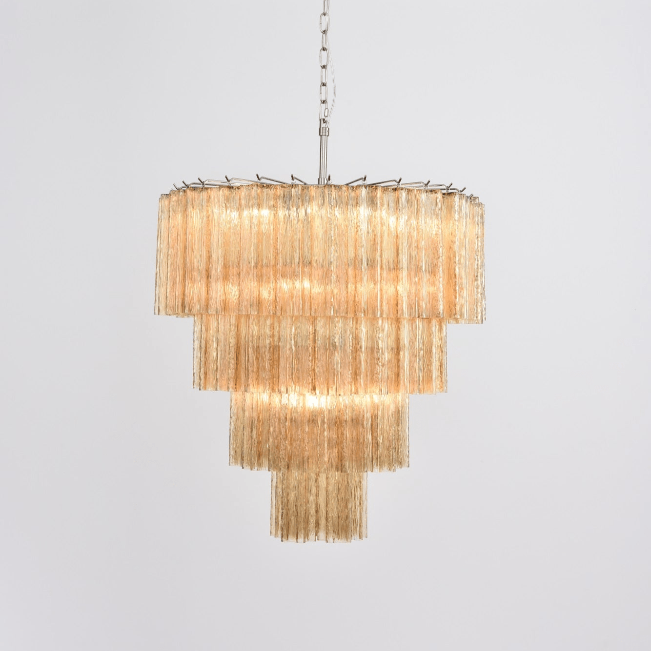 Aurora Lustre Cascade Superposé Verre Élégant Vintage