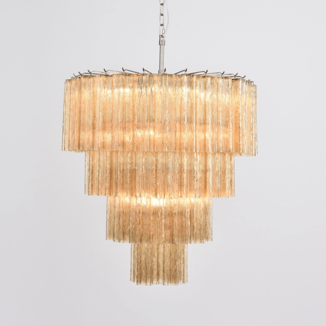 Aurora Lustre Cascade Superposé Verre Élégant Vintage