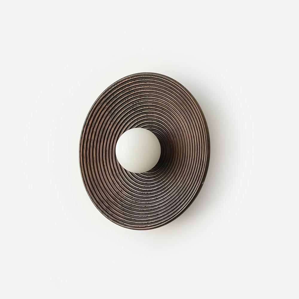 Serena Applique Murale Bois Rond Minimaliste