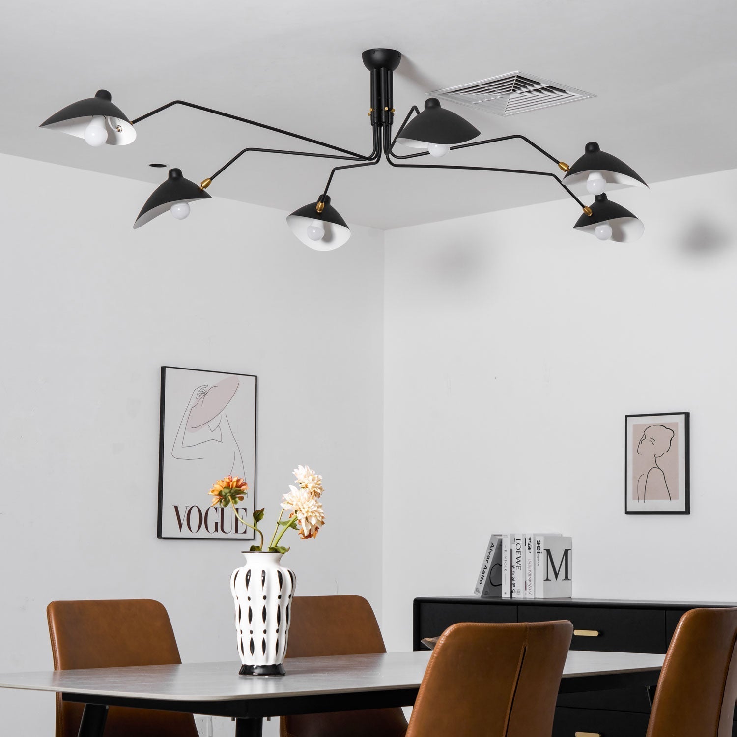 Lustra Plafonnier Trois Bras Minimaliste