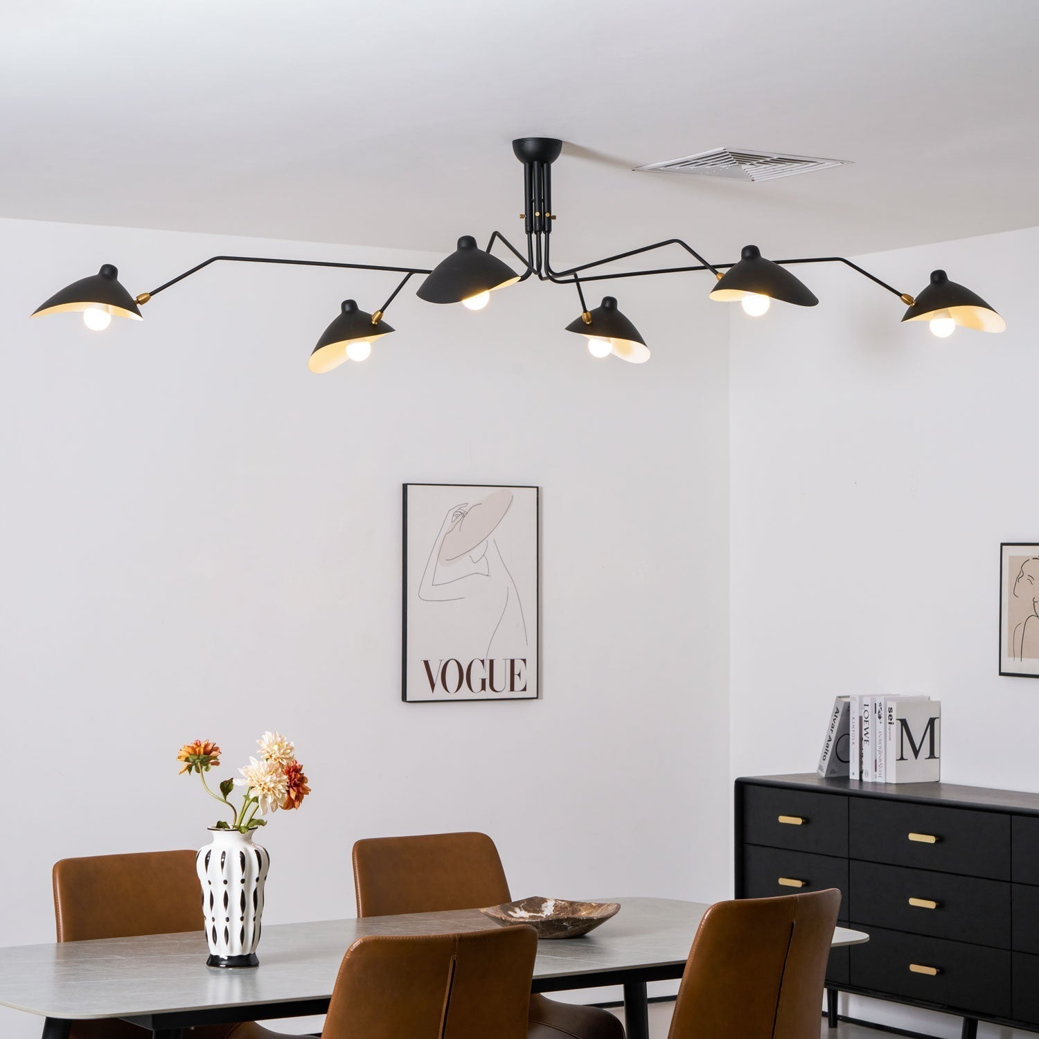 Lustra Plafonnier Trois Bras Minimaliste