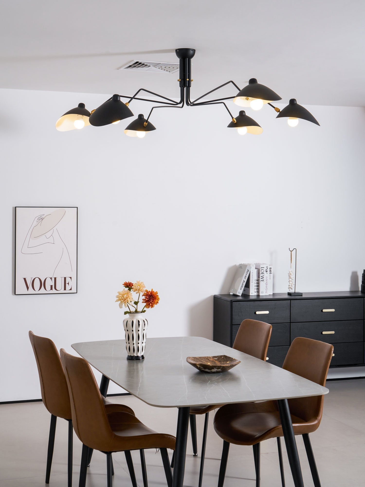 Lustra Plafonnier Trois Bras Minimaliste