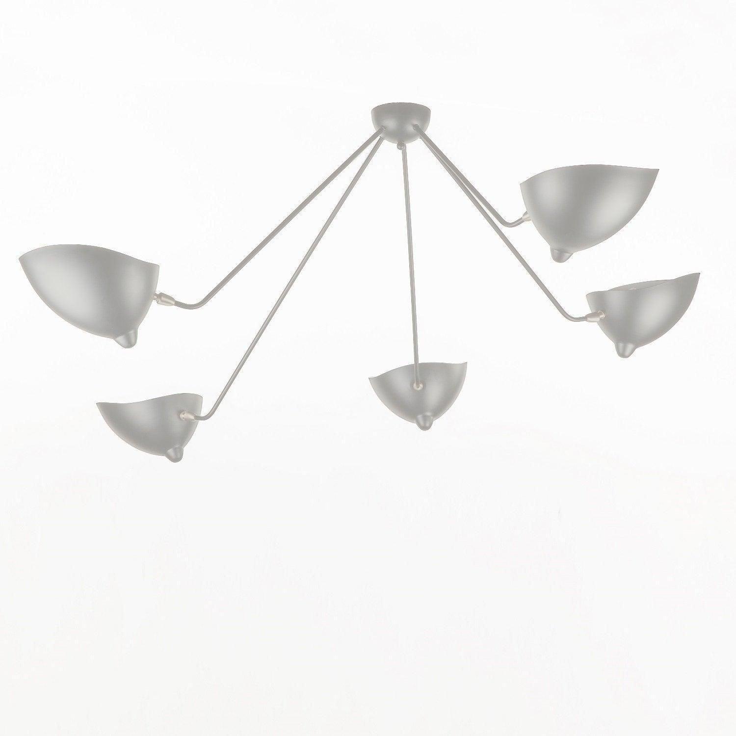 Solara Plafonnier Trois Bras Noir Sculptural