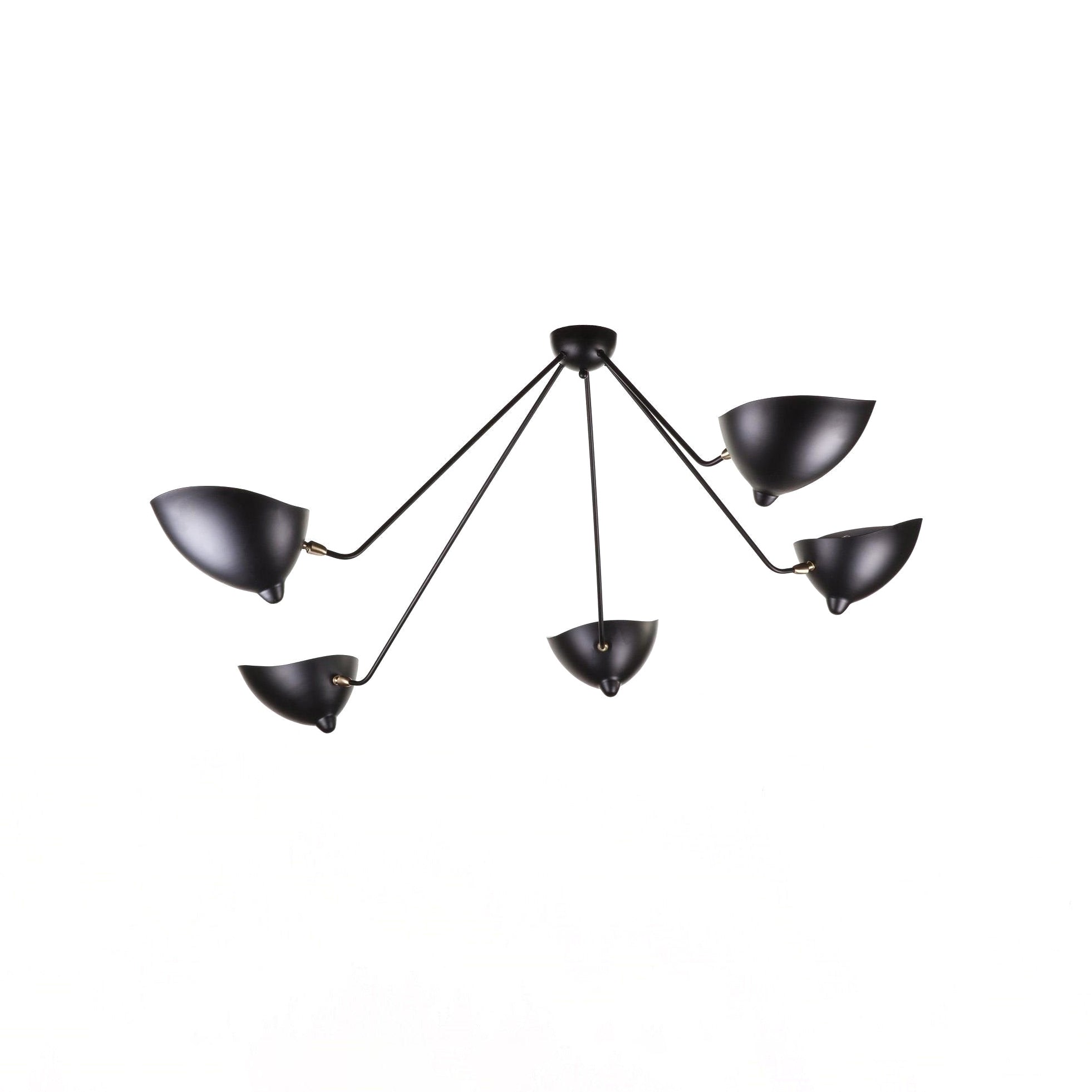 Solara Plafonnier Trois Bras Noir Sculptural
