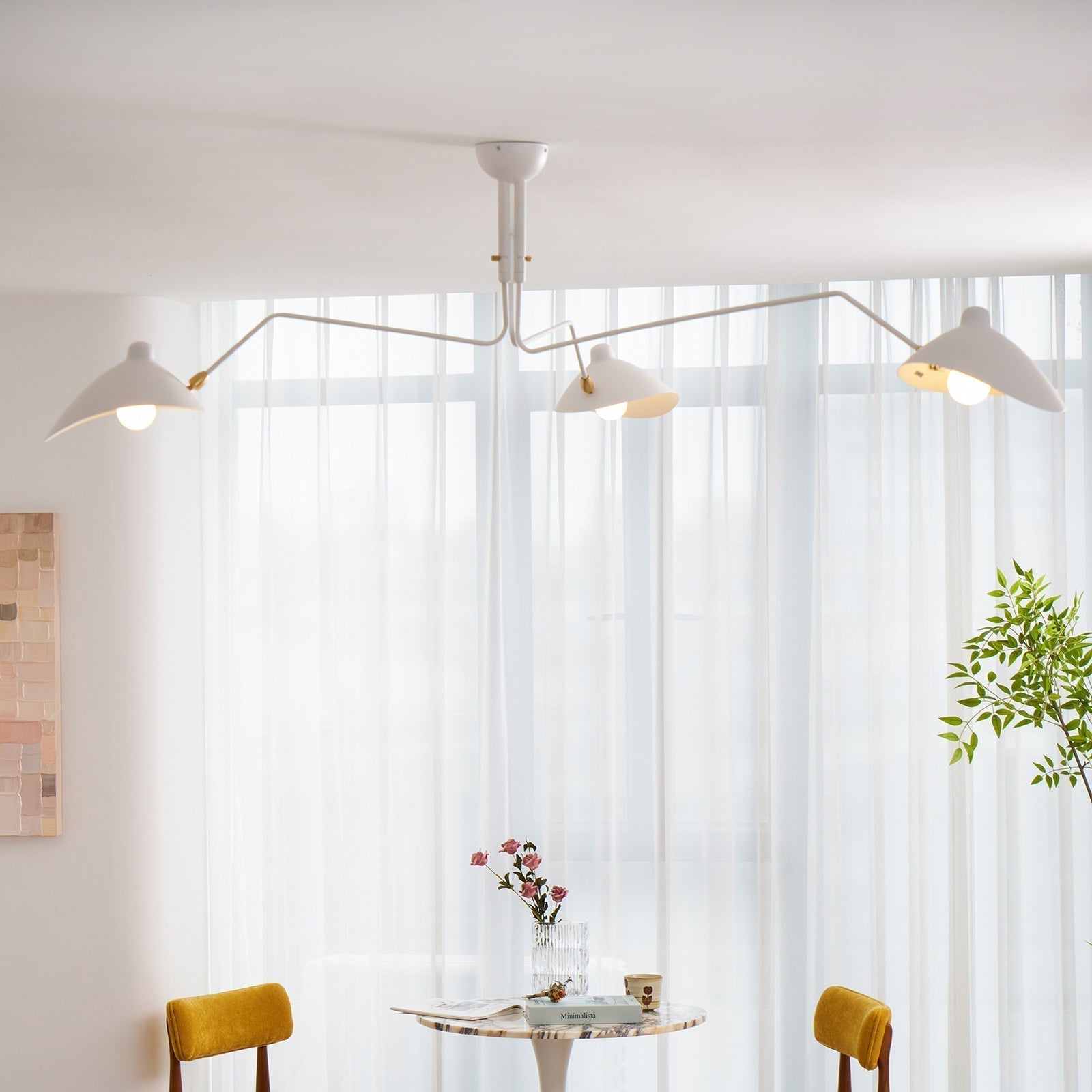 Lustra Plafonnier Trois Bras Minimaliste
