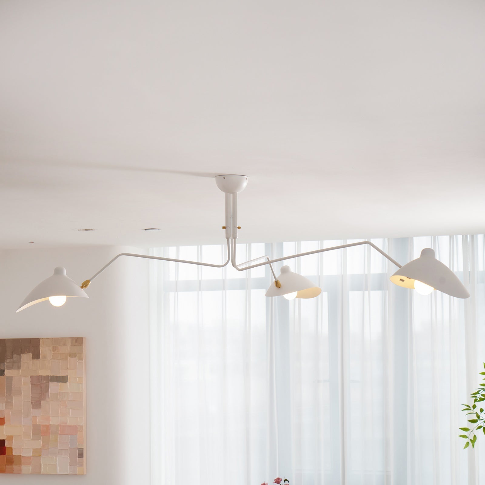 Lustra Plafonnier Trois Bras Minimaliste