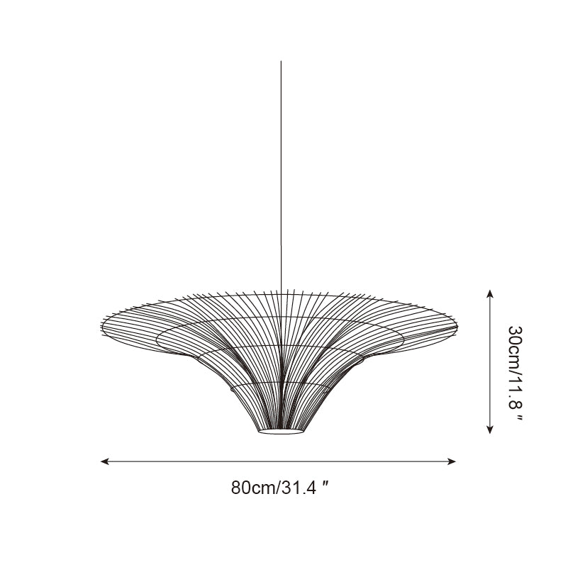 Juvio Lampe Suspension Rattan Tissée à la Main