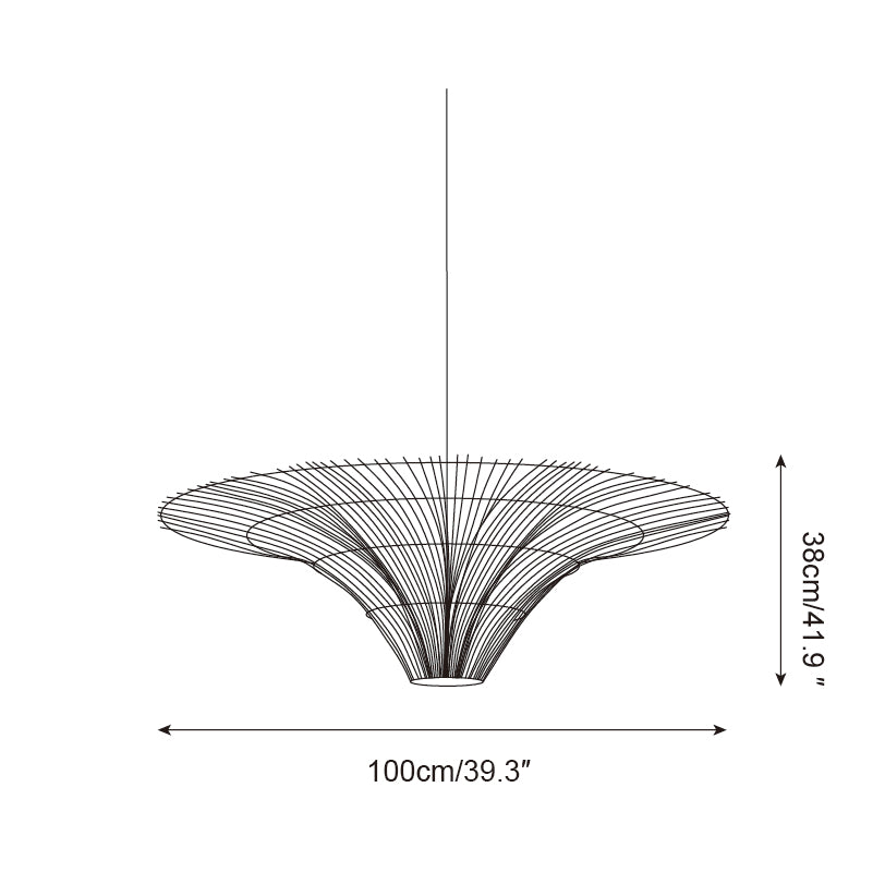 Juvio Lampe Suspension Rattan Tissée à la Main