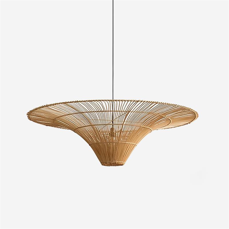 Juvio Lampe Suspension Rattan Tissée à la Main