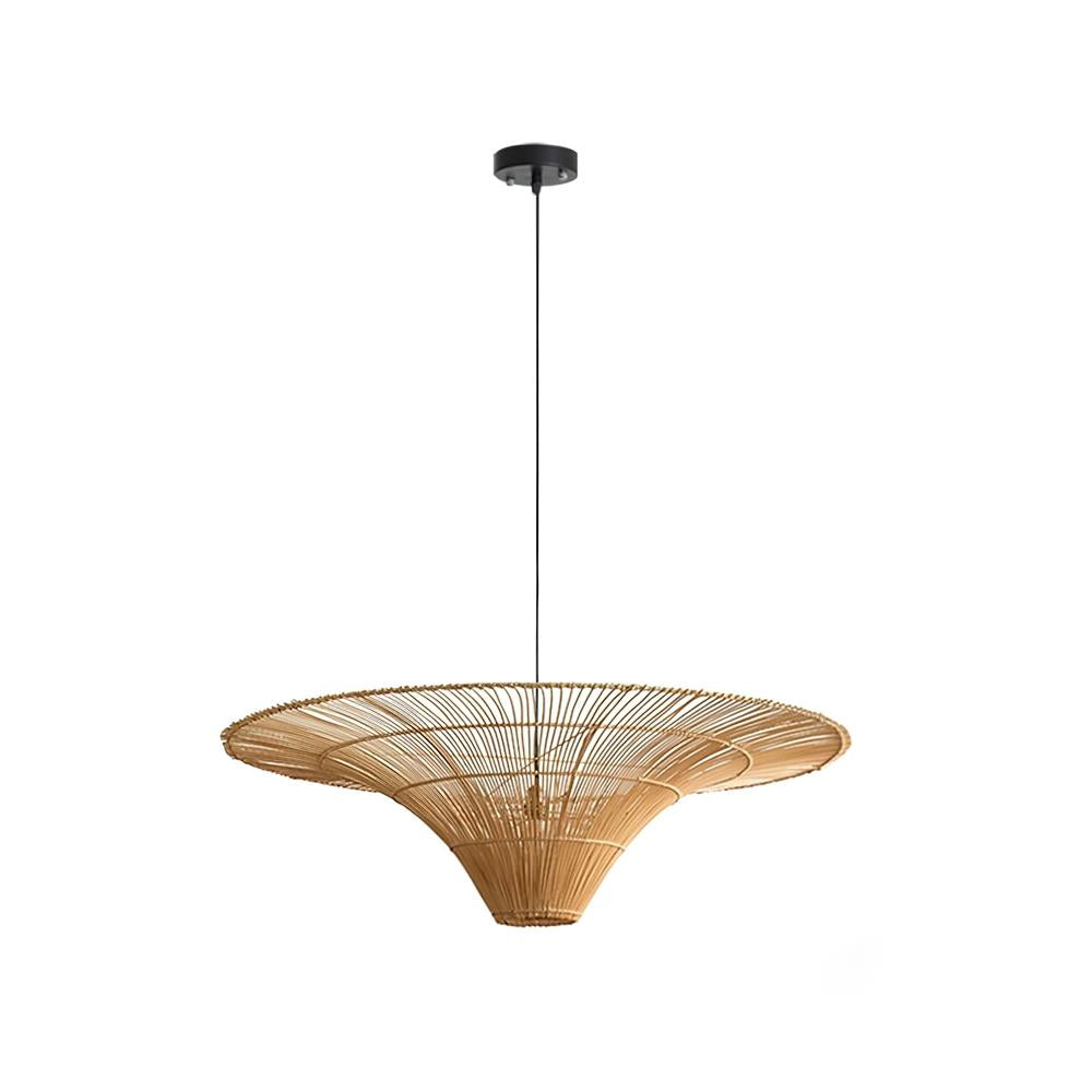 Juvio Lampe Suspension Rattan Tissée à la Main