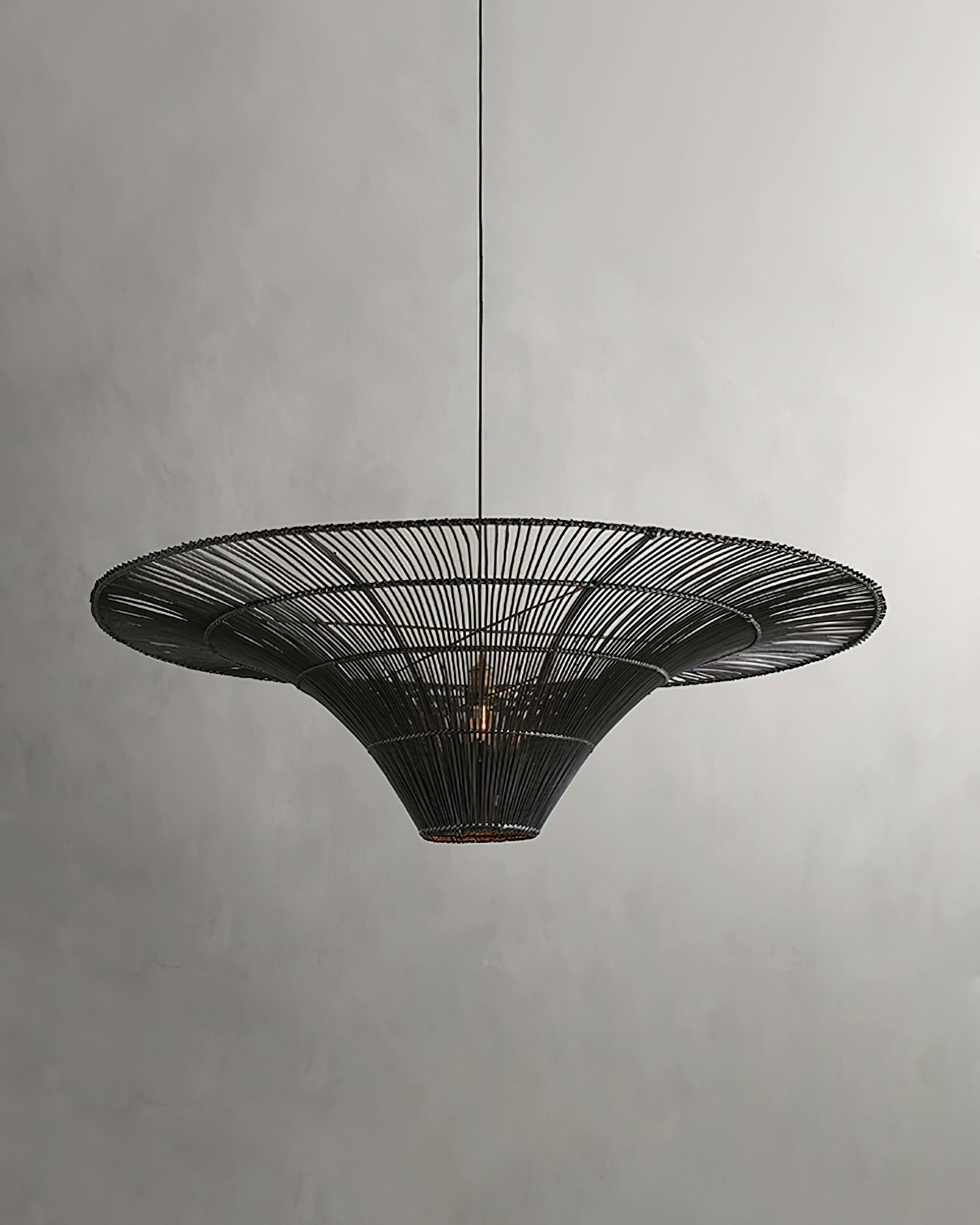 Juvio Lampe Suspension Rattan Tissée à la Main