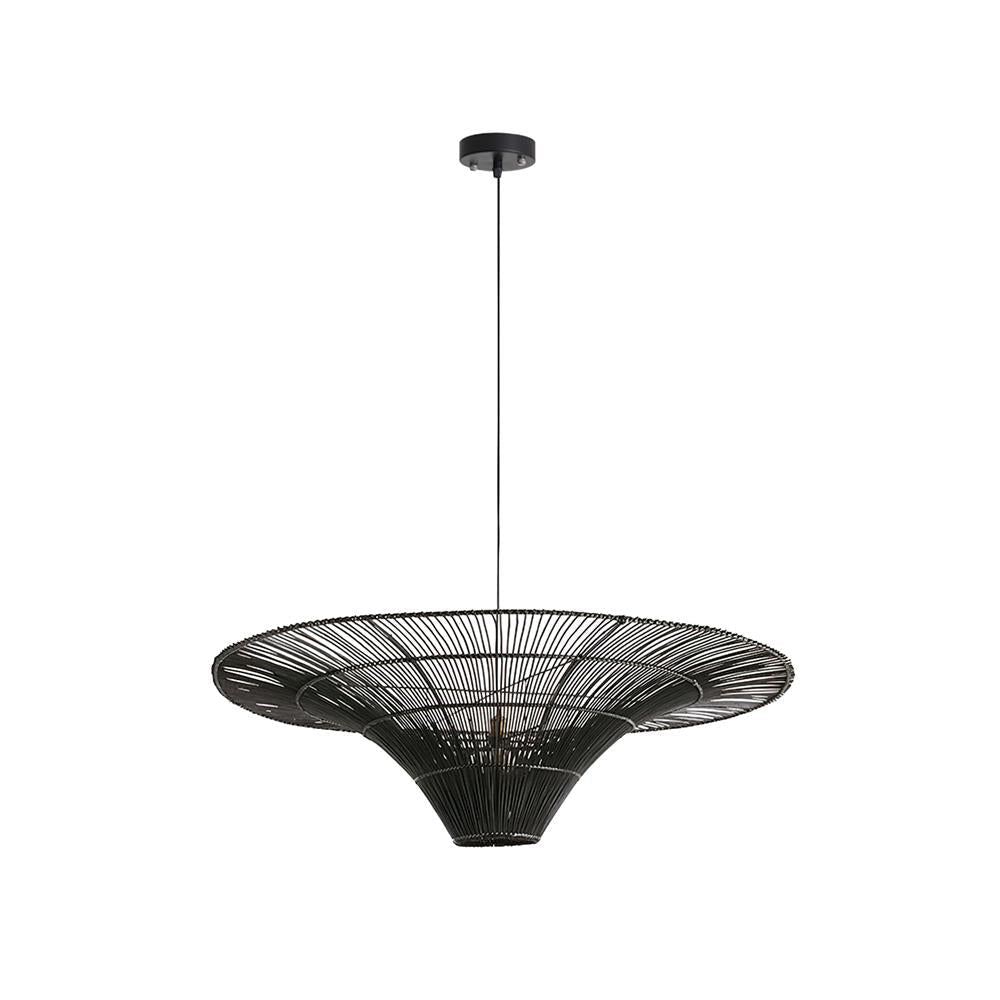 Juvio Lampe Suspension Rattan Tissée à la Main