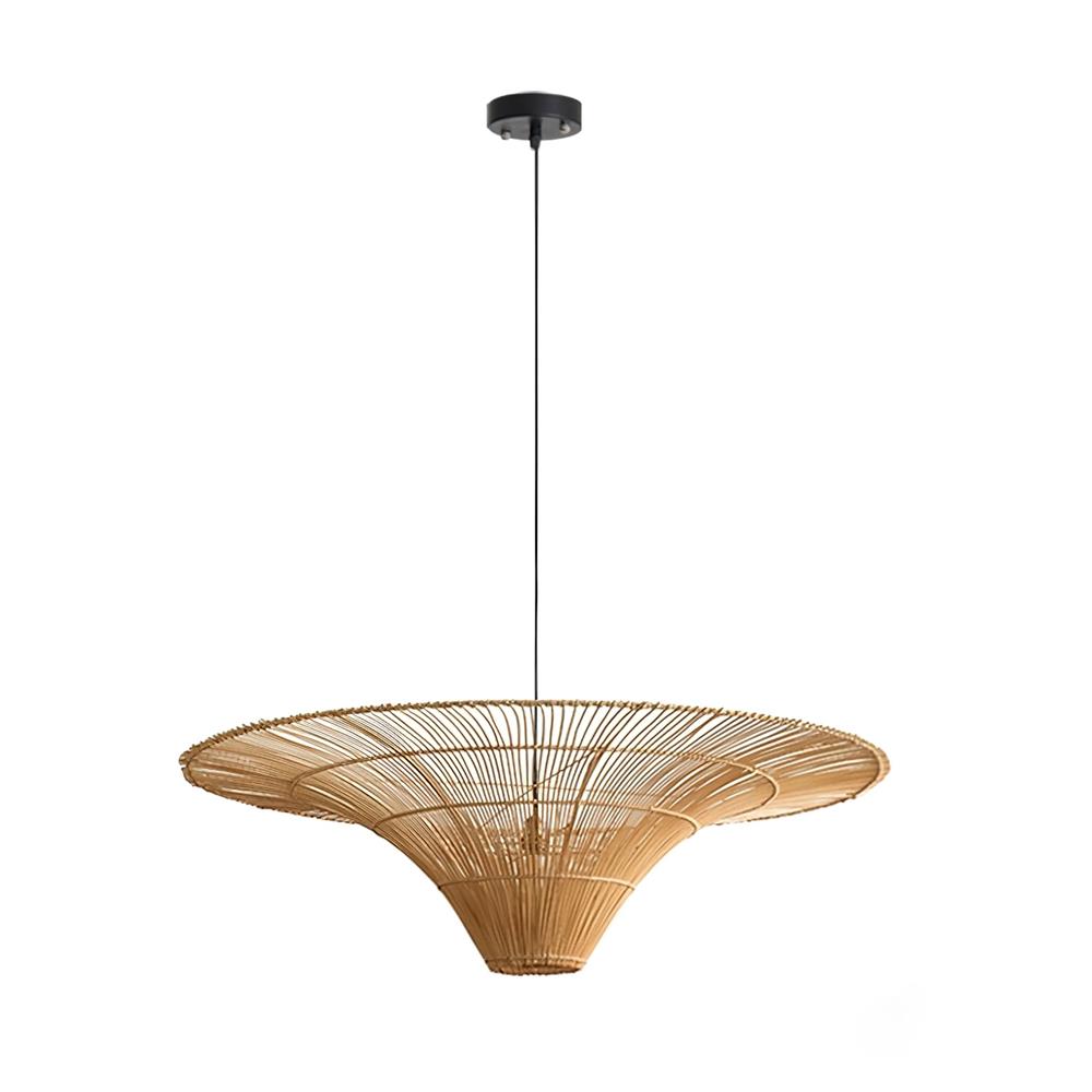 Juvio Lampe Suspension Rattan Tissée à la Main