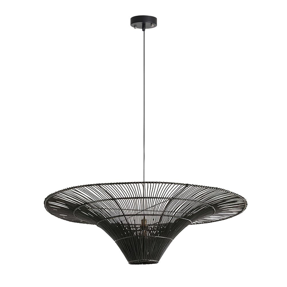 Juvio Lampe Suspension Rattan Tissée à la Main