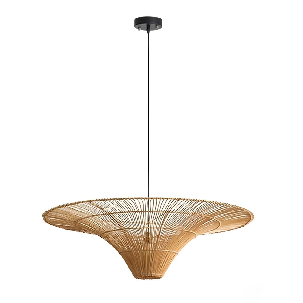 Juvio Lampe Suspension Rattan Tissée à la Main