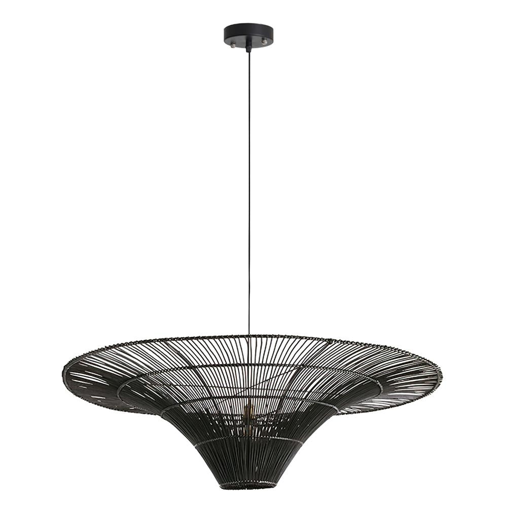 Juvio Lampe Suspension Rattan Tissée à la Main