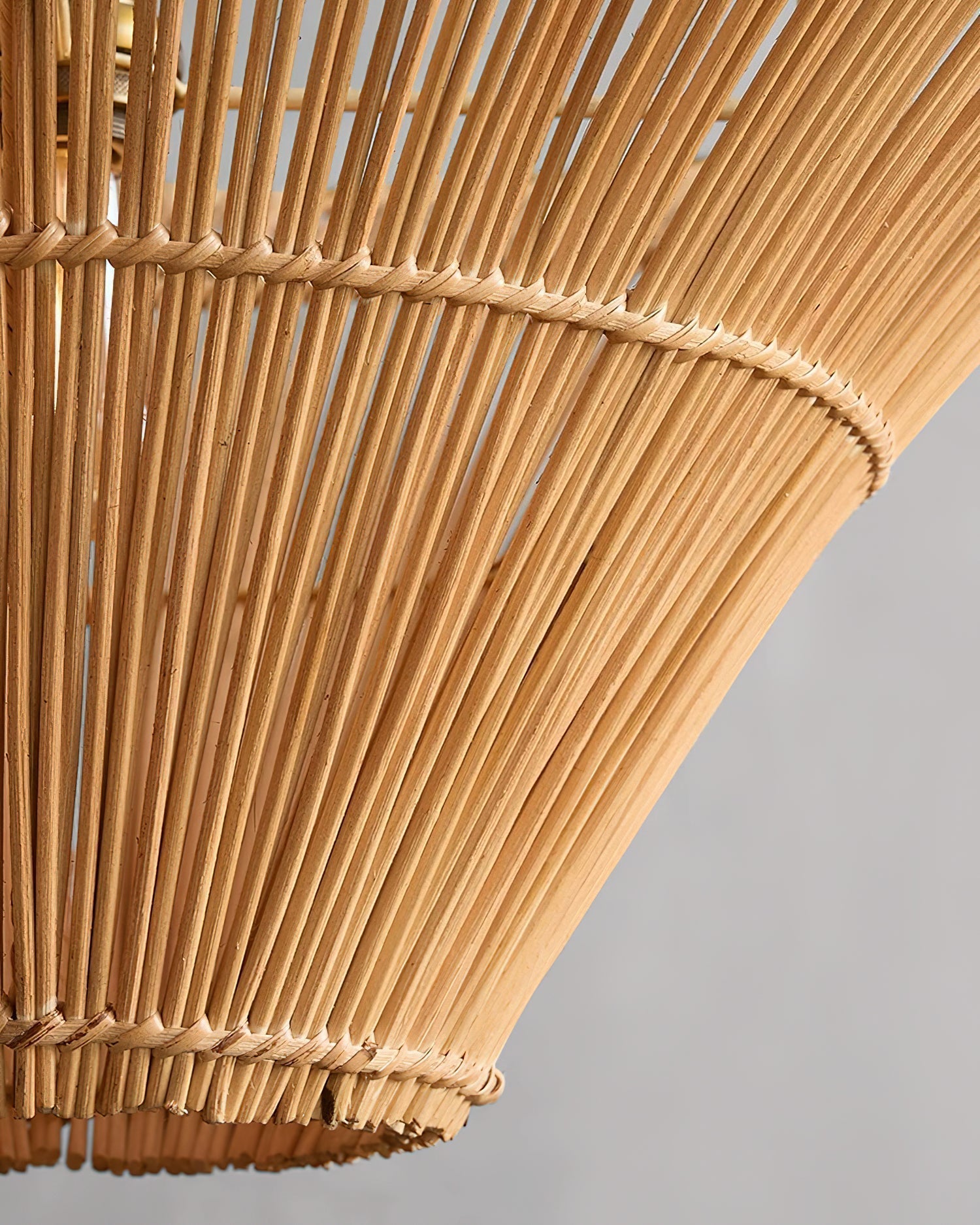 Juvio Lampe Suspension Rattan Tissée à la Main