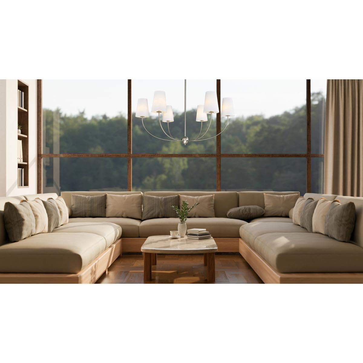 Vetheisra Lustre en Laiton et Tissu Style Industriel Vintage