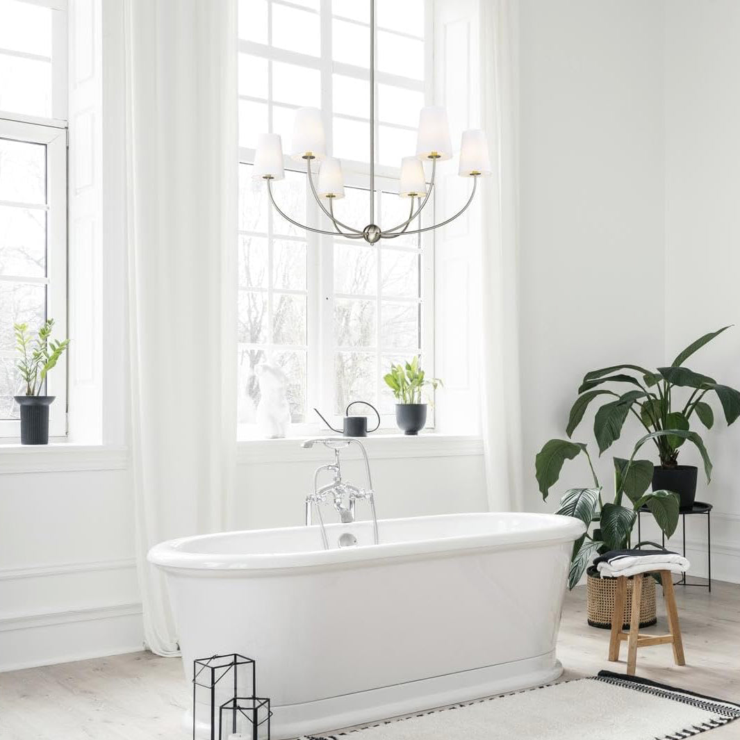 Vetheisra Lustre en Laiton et Tissu Style Industriel Vintage