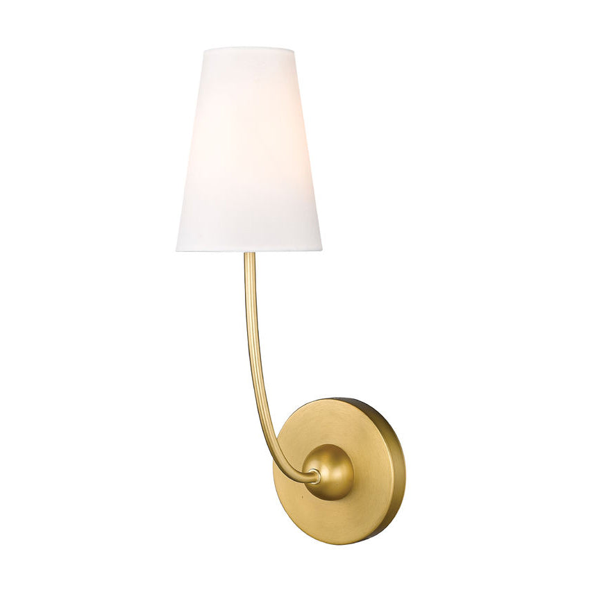 Aldoren Applique Murale en Laiton et Tissu, Style Vintage Moderne Minimaliste
