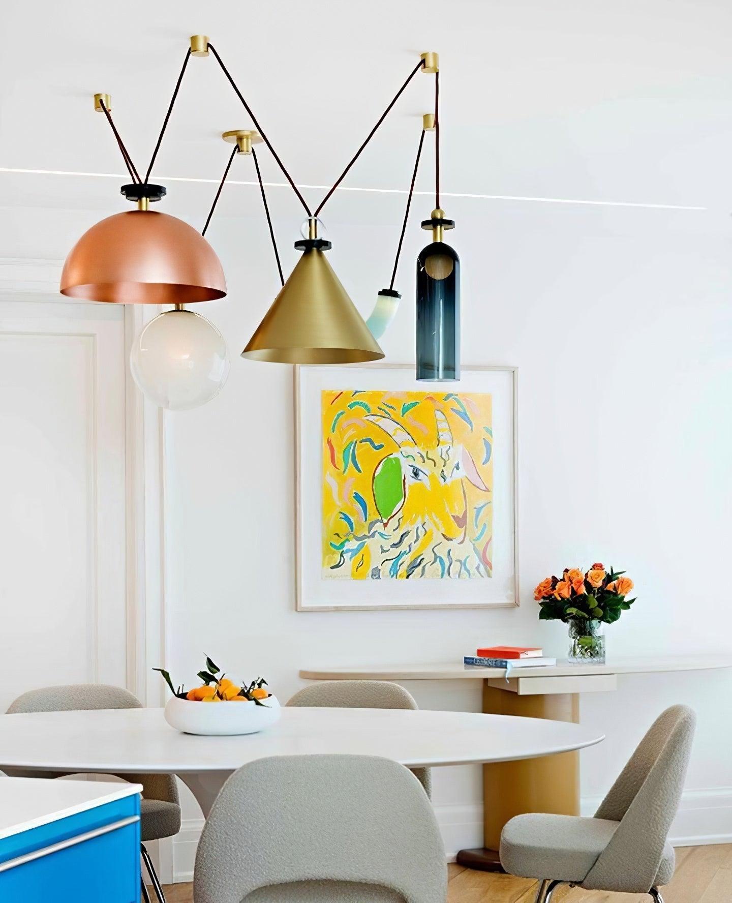 Lustra Lustre en Forme Géométrique Art