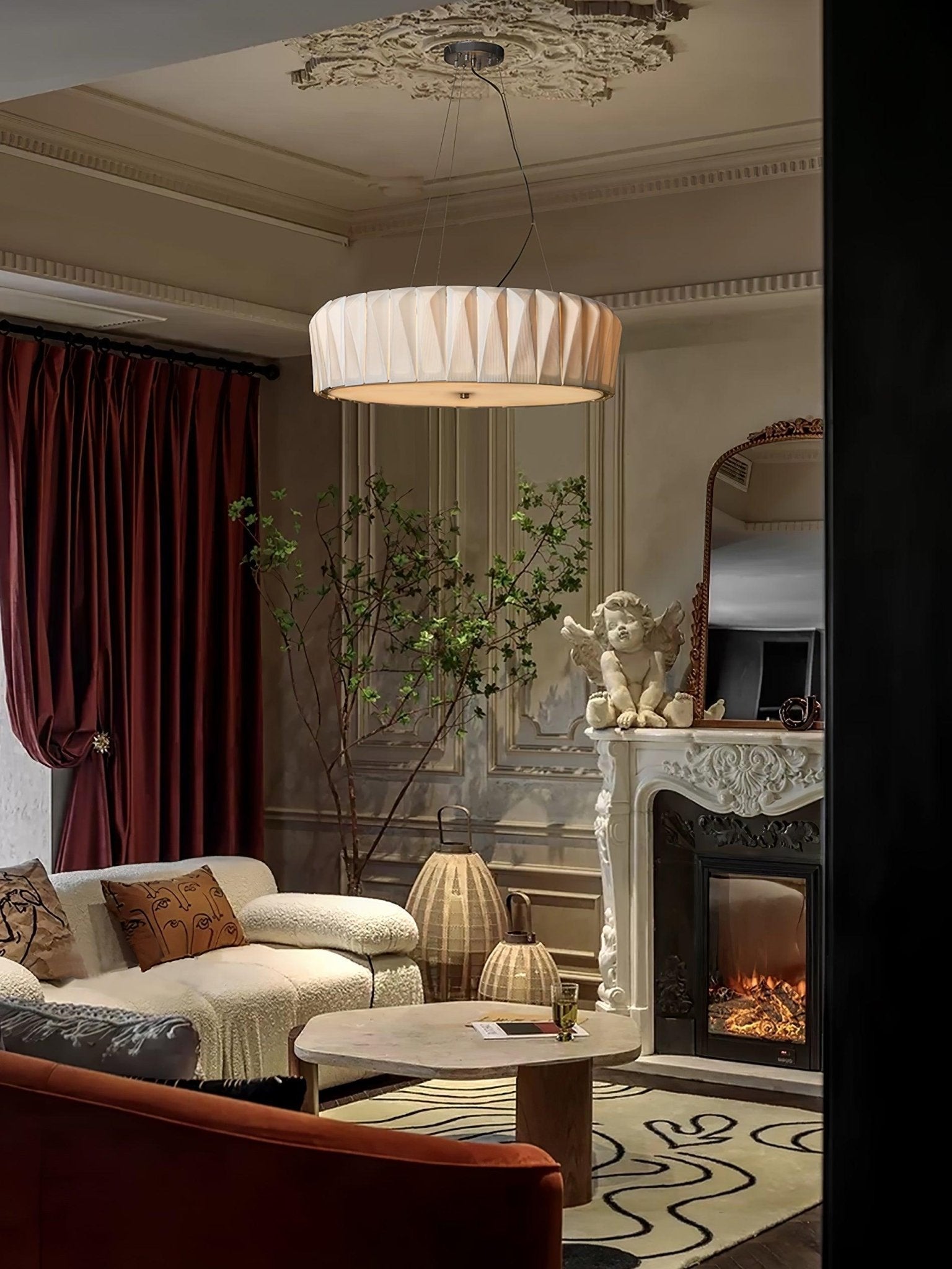 Vaeliora Côtes Céramique Suspension Lumière