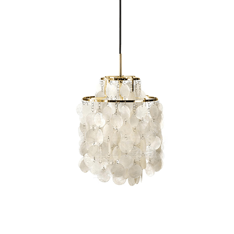 Elios Élégant Lustre en Coquillage Capiz
