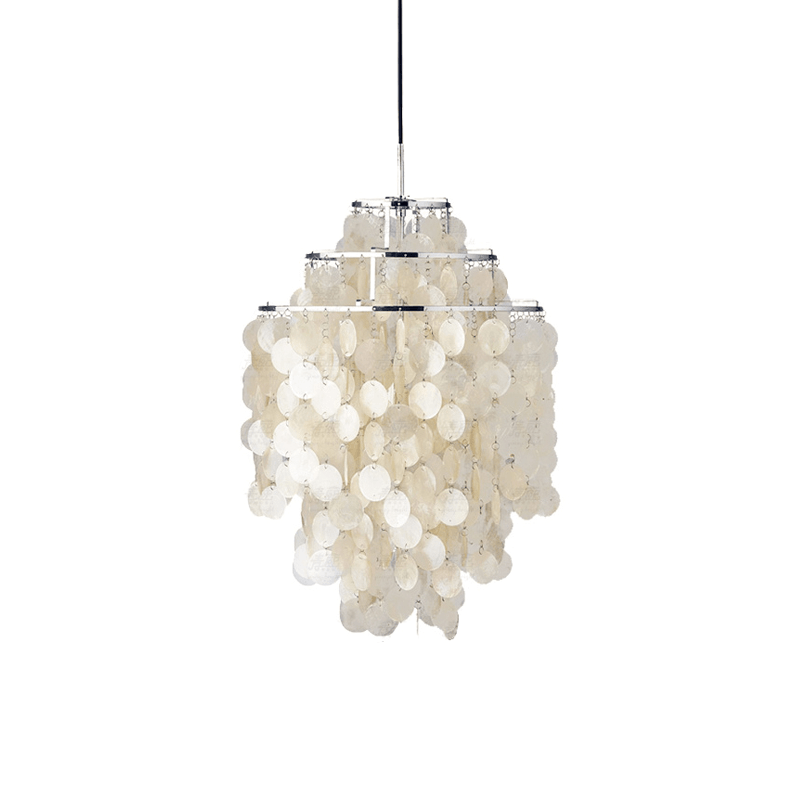 Elios Élégant Lustre en Coquillage Capiz