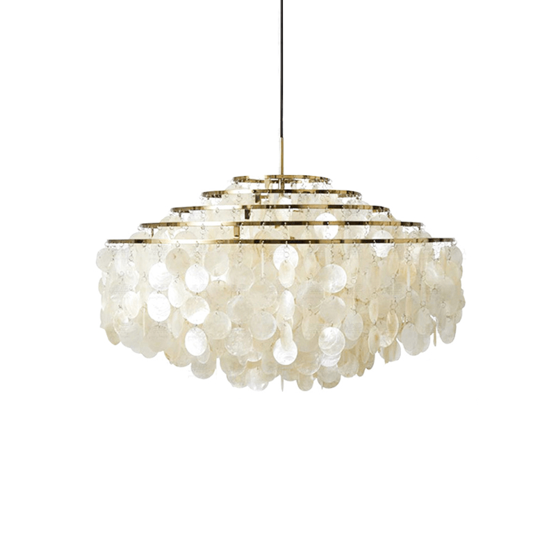 Elios Élégant Lustre en Coquillage Capiz