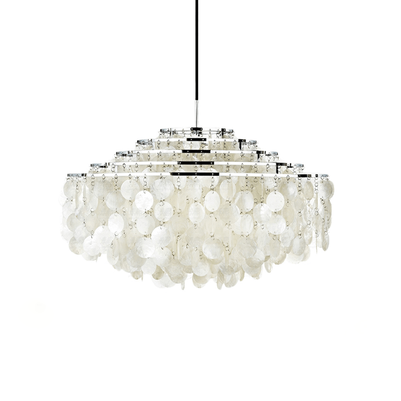 Elios Élégant Lustre en Coquillage Capiz