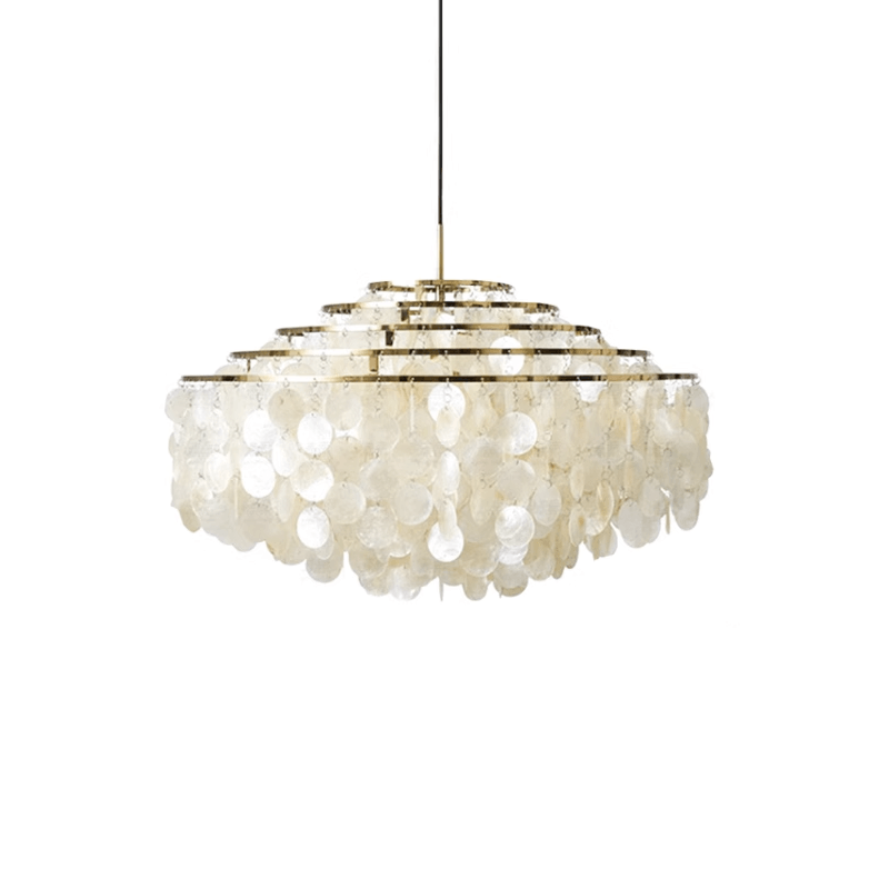 Elios Élégant Lustre en Coquillage Capiz