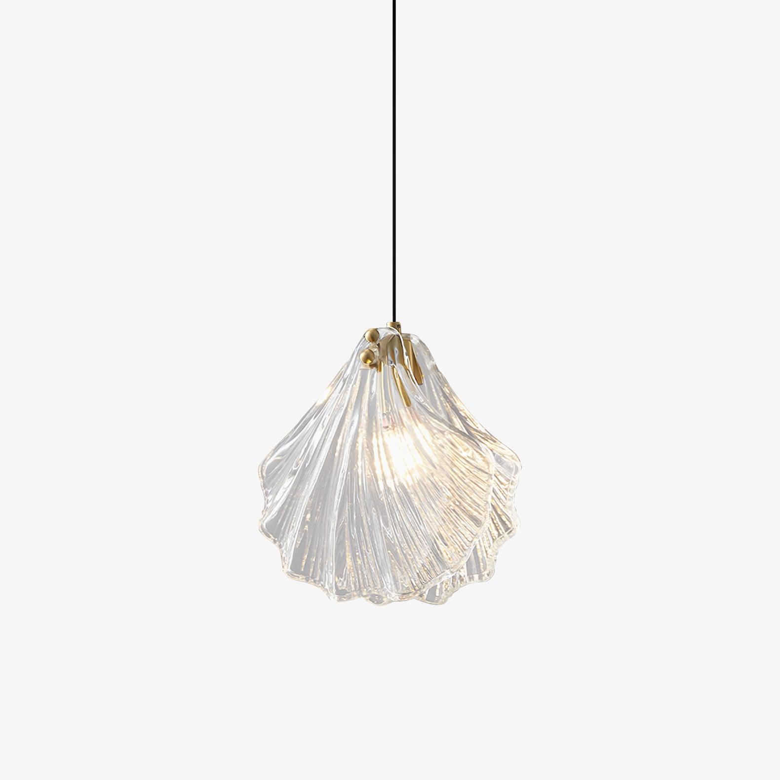 Solara Suspension en Verre Coquillage Artistique Élégante