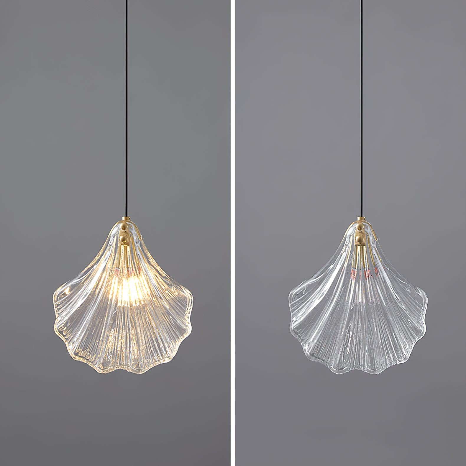 Solara Suspension en Verre Coquillage Artistique Élégante