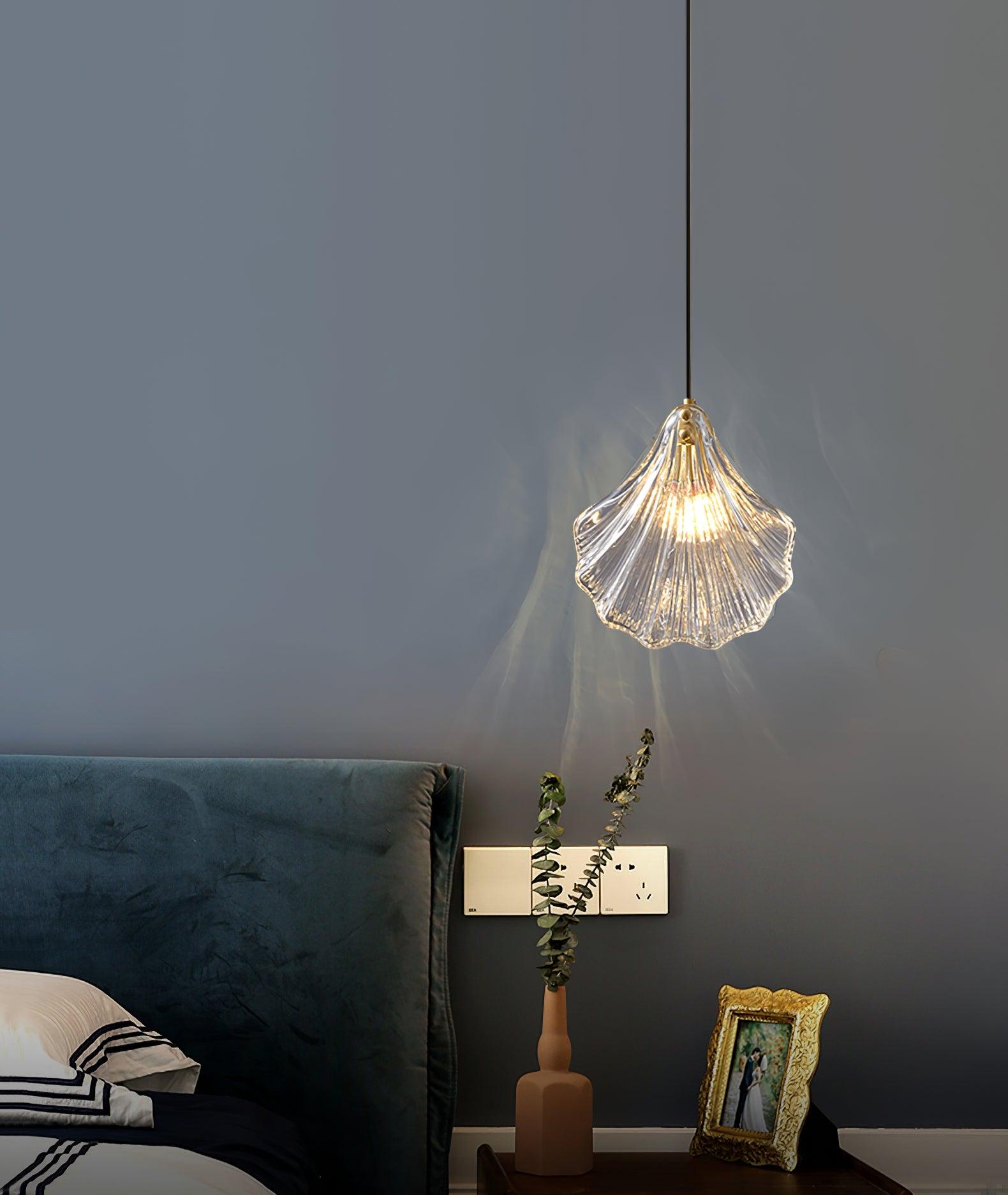 Solara Suspension en Verre Coquillage Artistique Élégante