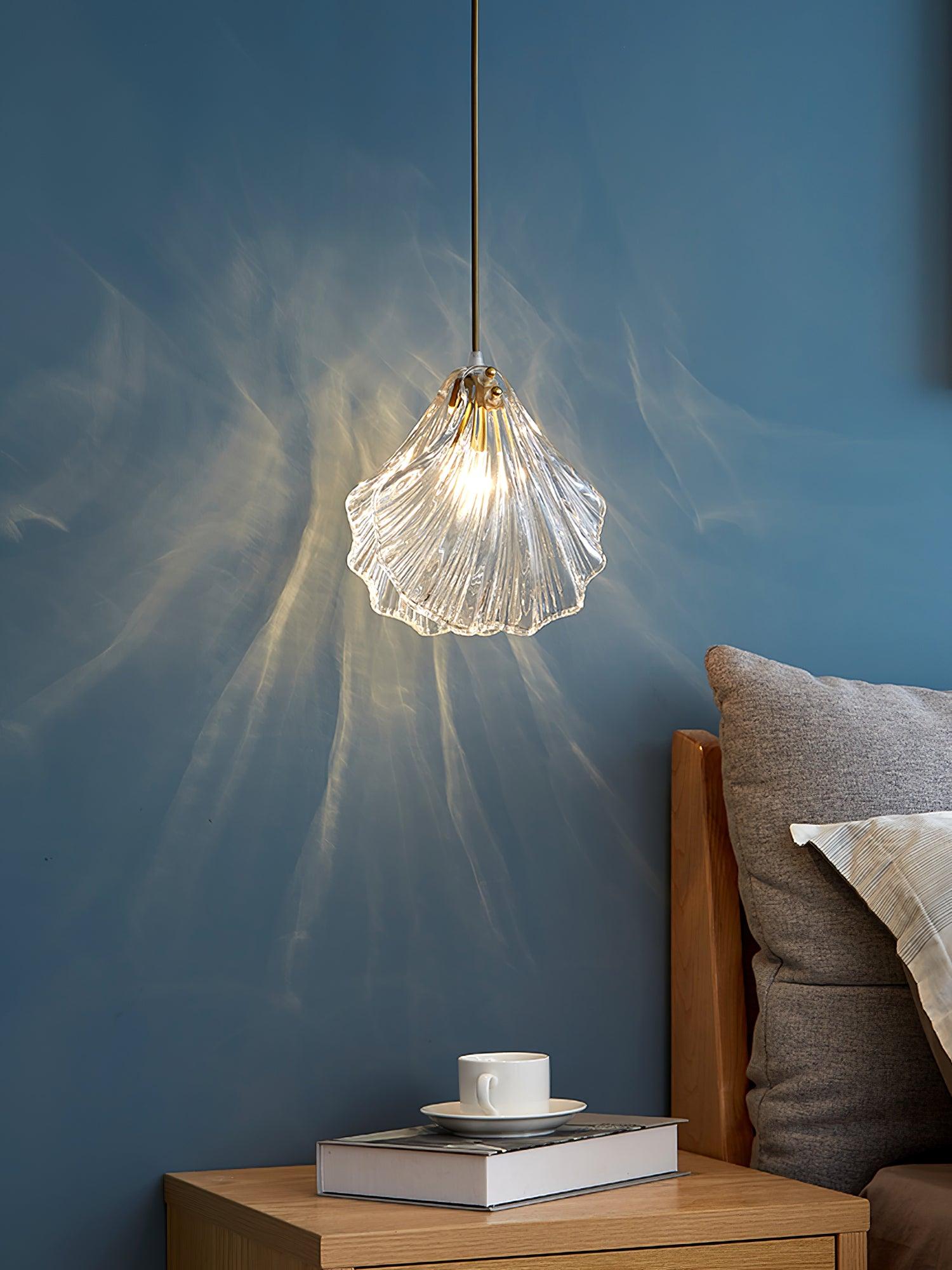 Solara Suspension en Verre Coquillage Artistique Élégante
