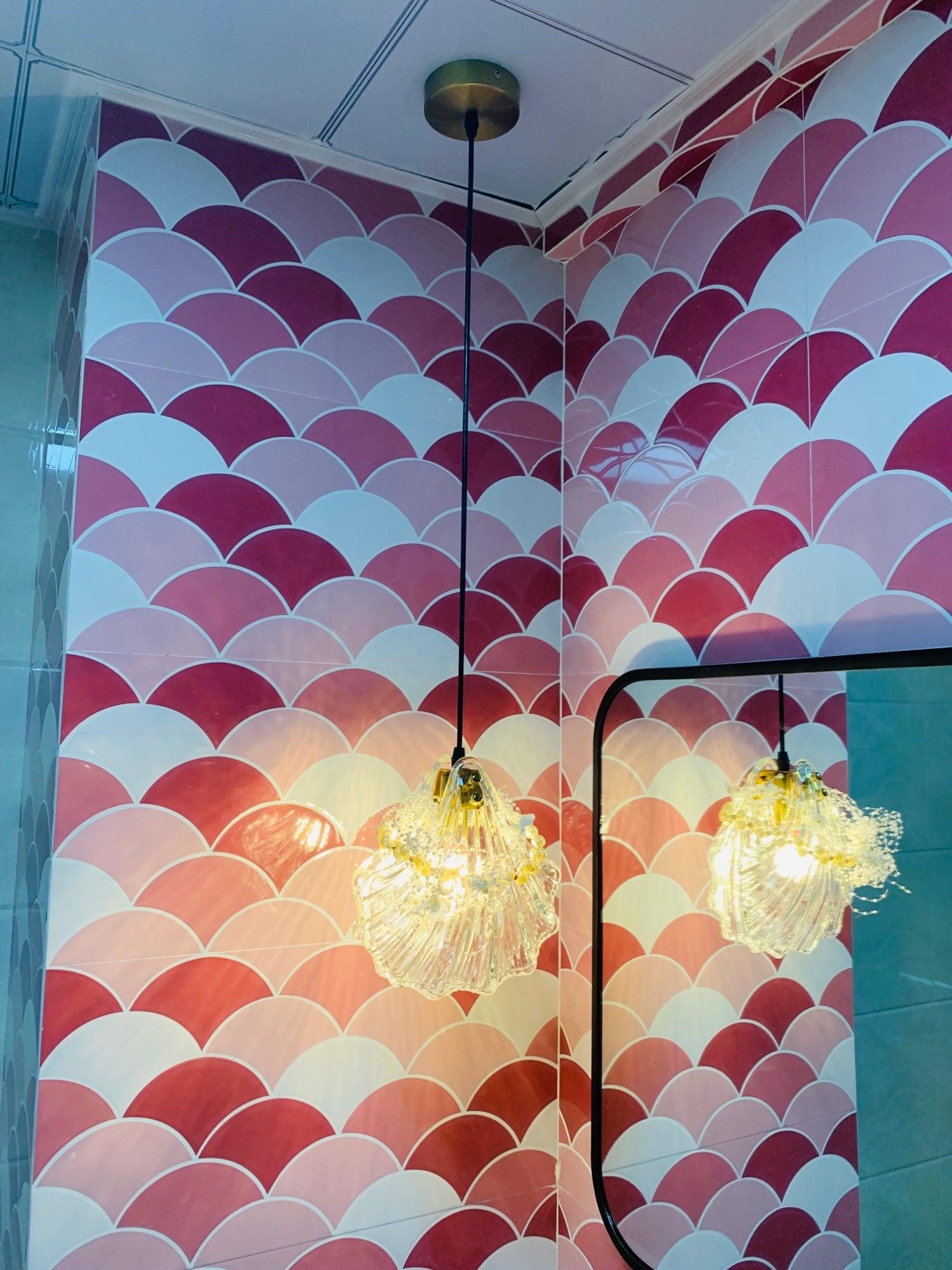 Solara Suspension en Verre Coquillage Artistique Élégante